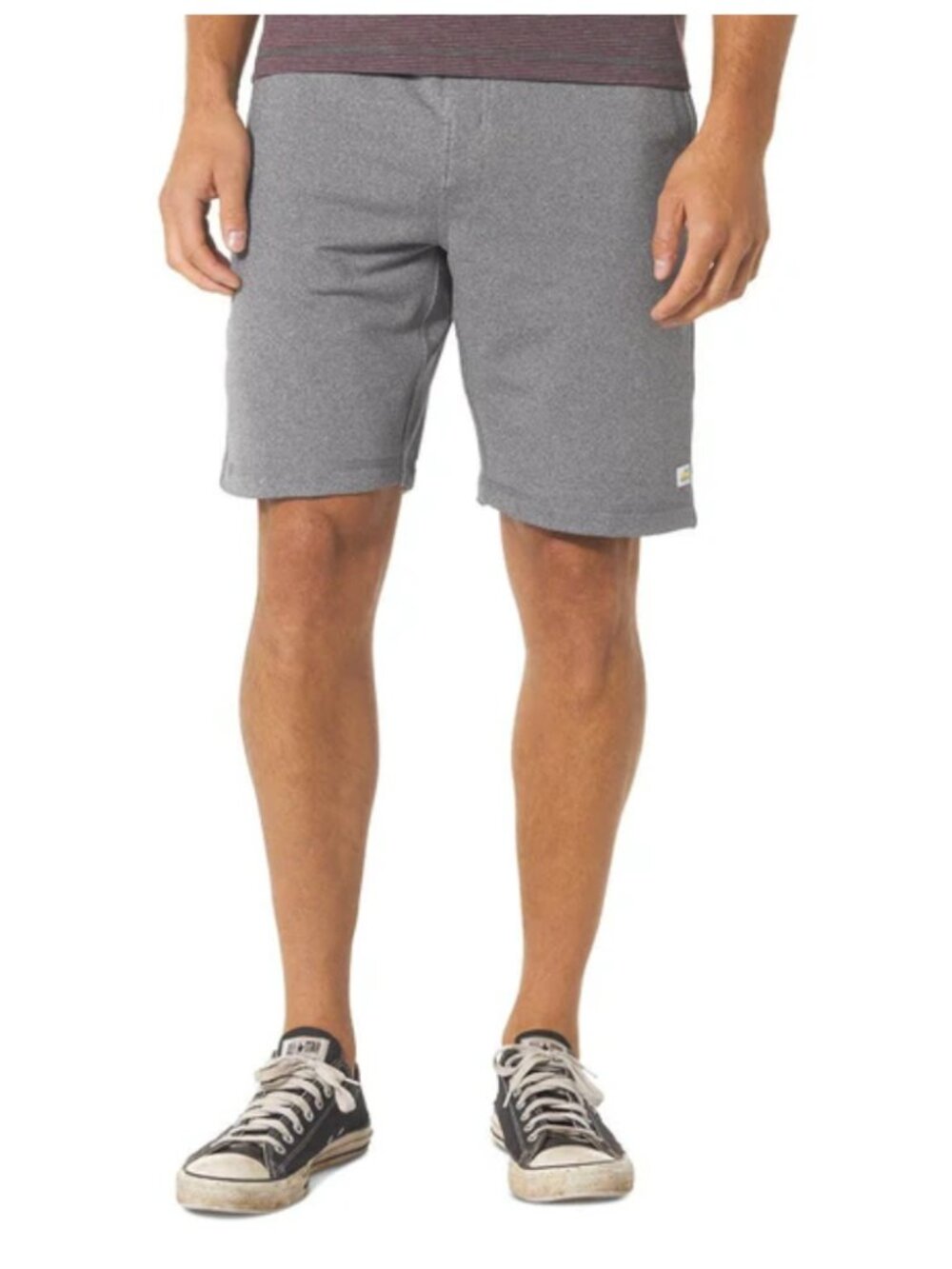 Vuori Cross Trainer Hybrid Shorts Heather Grey & Black Active Gym Athleisure